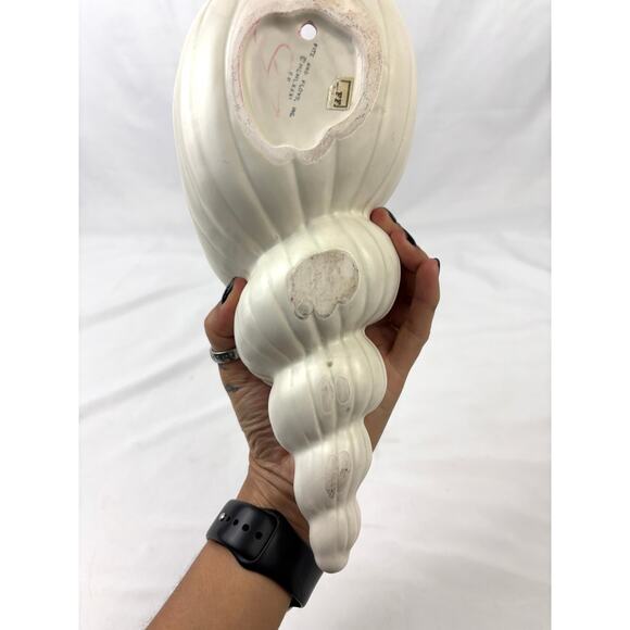 Vintage Fitz & Floyd Seashell Planter Vase MCM Cottagecore Ceramic Japan 17" - Picture 12 of 16